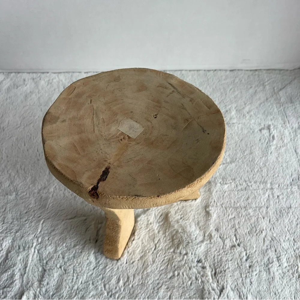 Natural Wooden Stool RUSTIC FOOTED RISER - Picture 5 of 11